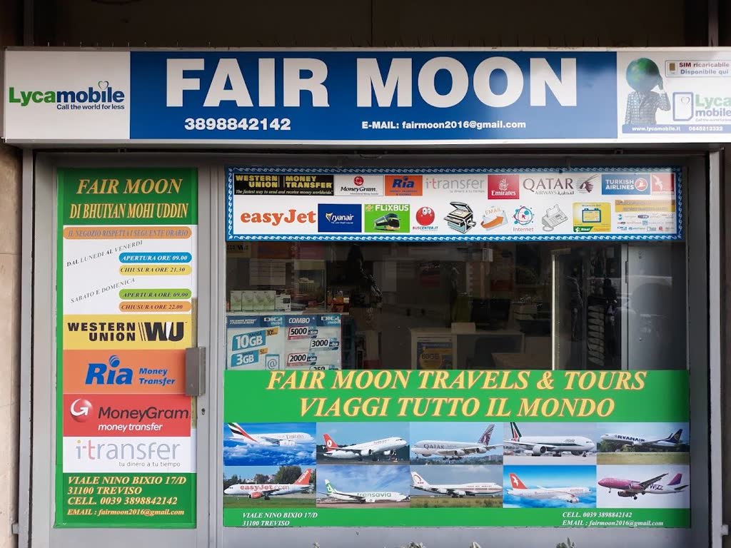 Fair Moon - Bilhetes aéreos e transferências de dinheiro